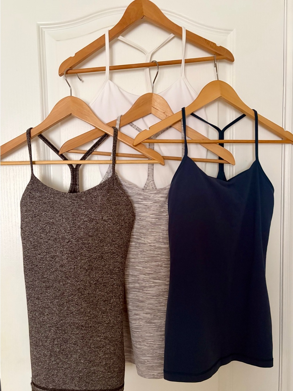 Women’s Spaghetti Strap Tank Top - White, Gray, Navy, Brown